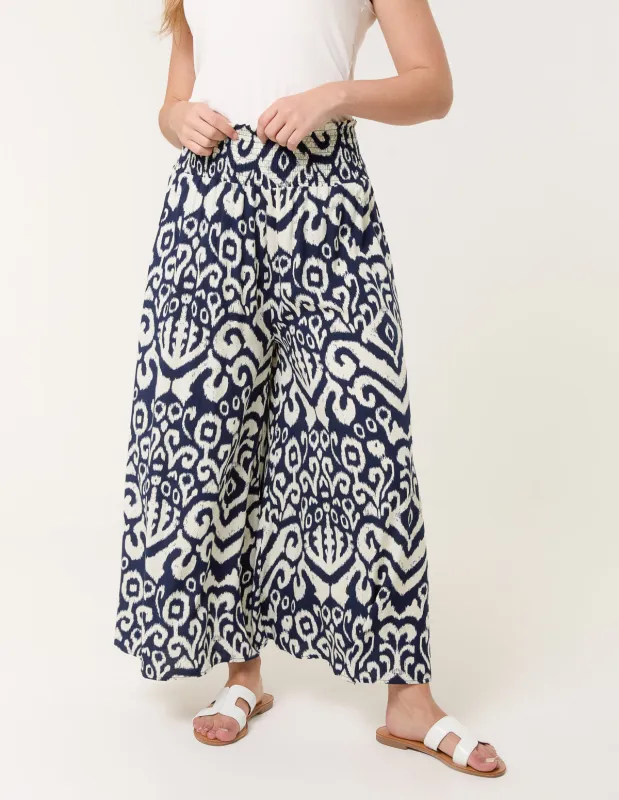 Shirred Waist Wide Leg Trousers sold by Blue Vanilla