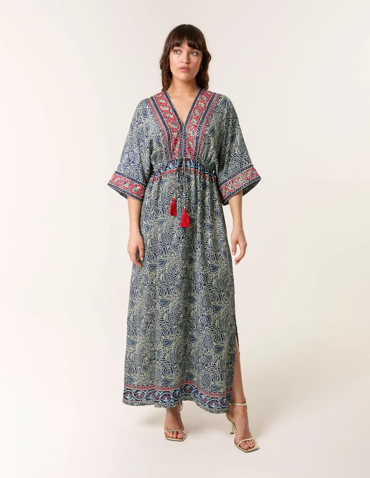 Embellished Kimono Dress sold by Blue Vanilla product image thumbnail 3