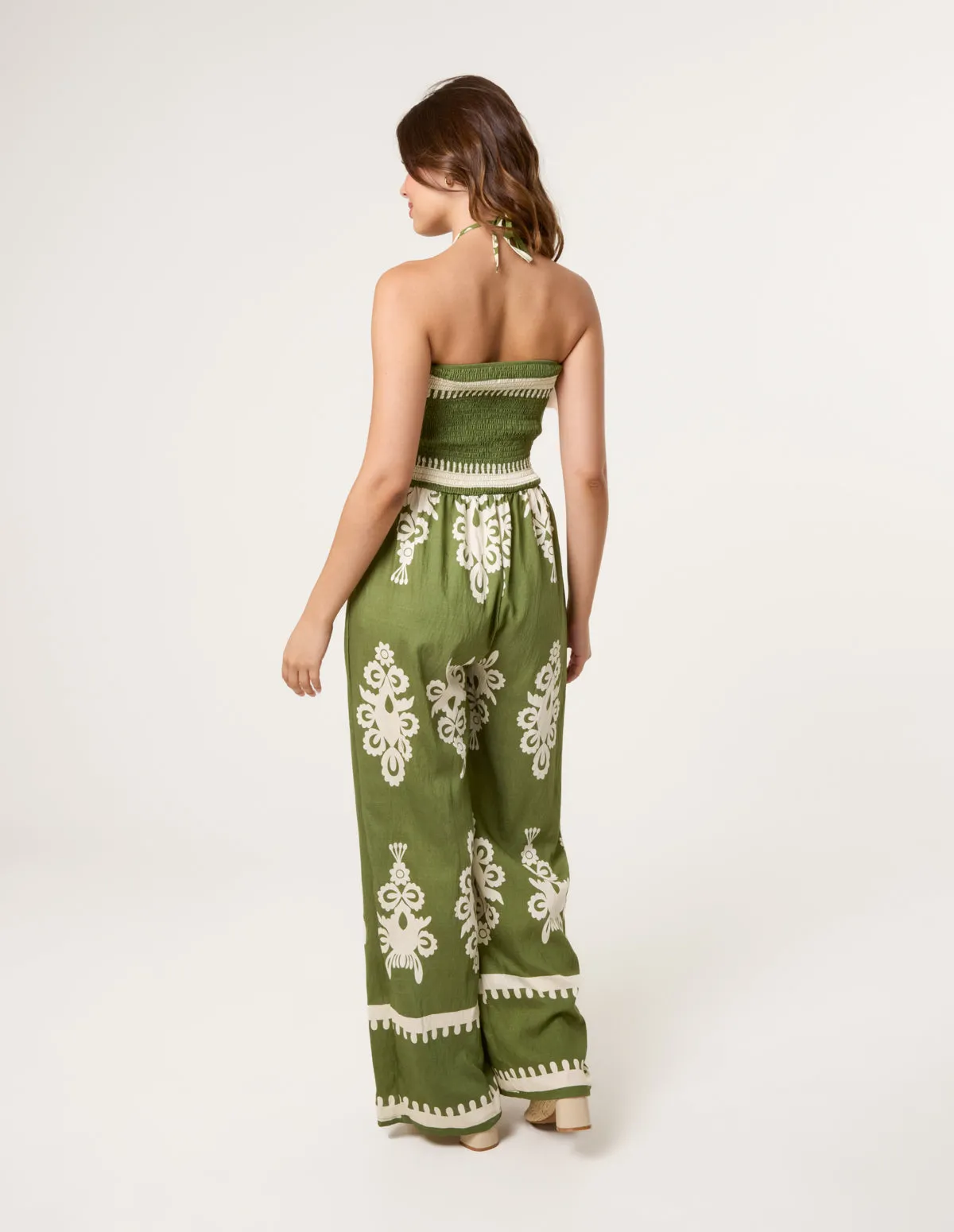 Strapless Shirred Waist Jumpsuit sold by Blue Vanilla product image thumbnail 4