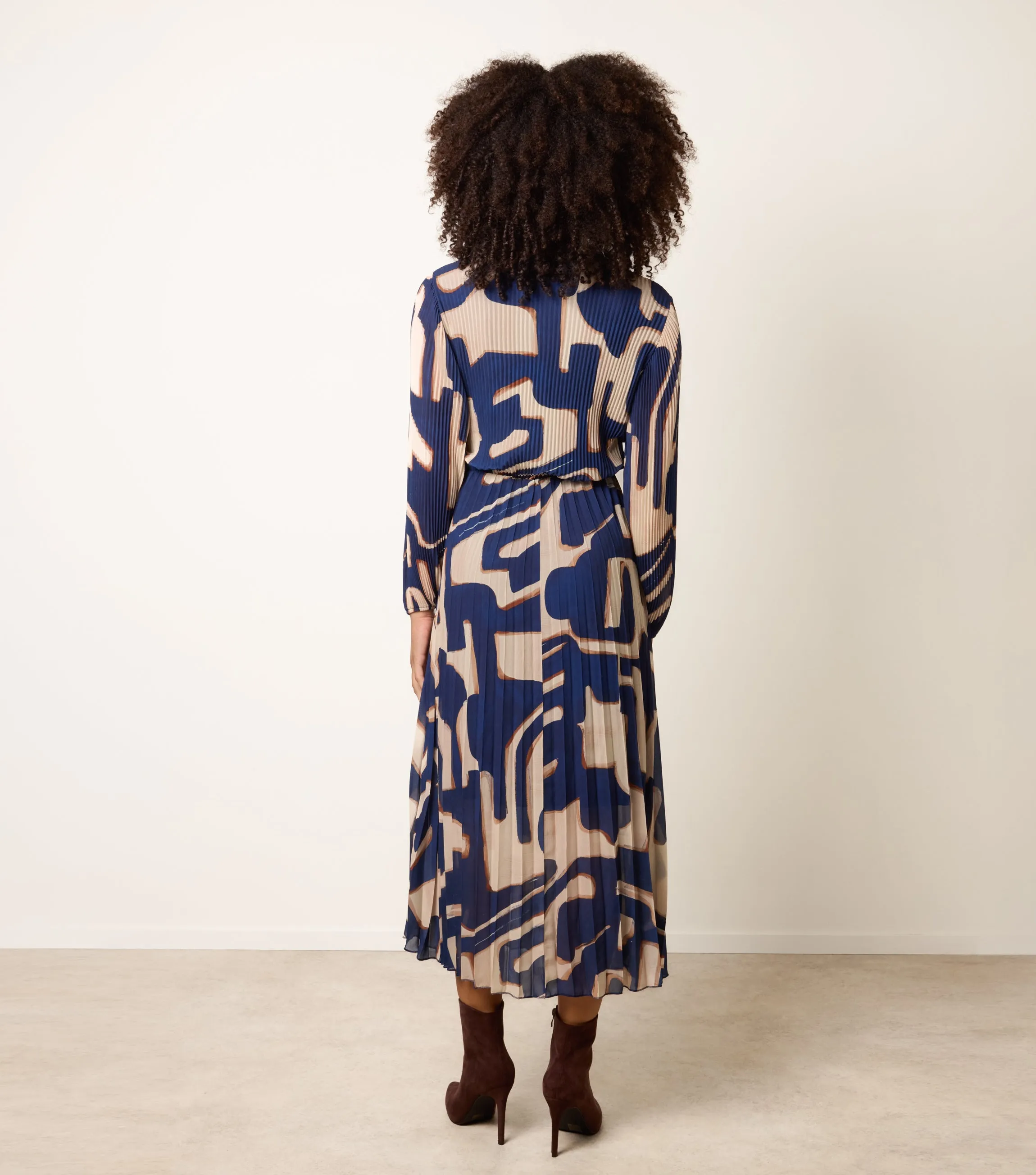 Wrap Front Pleated Maxi Dress sold by Blue Vanilla product image thumbnail 3