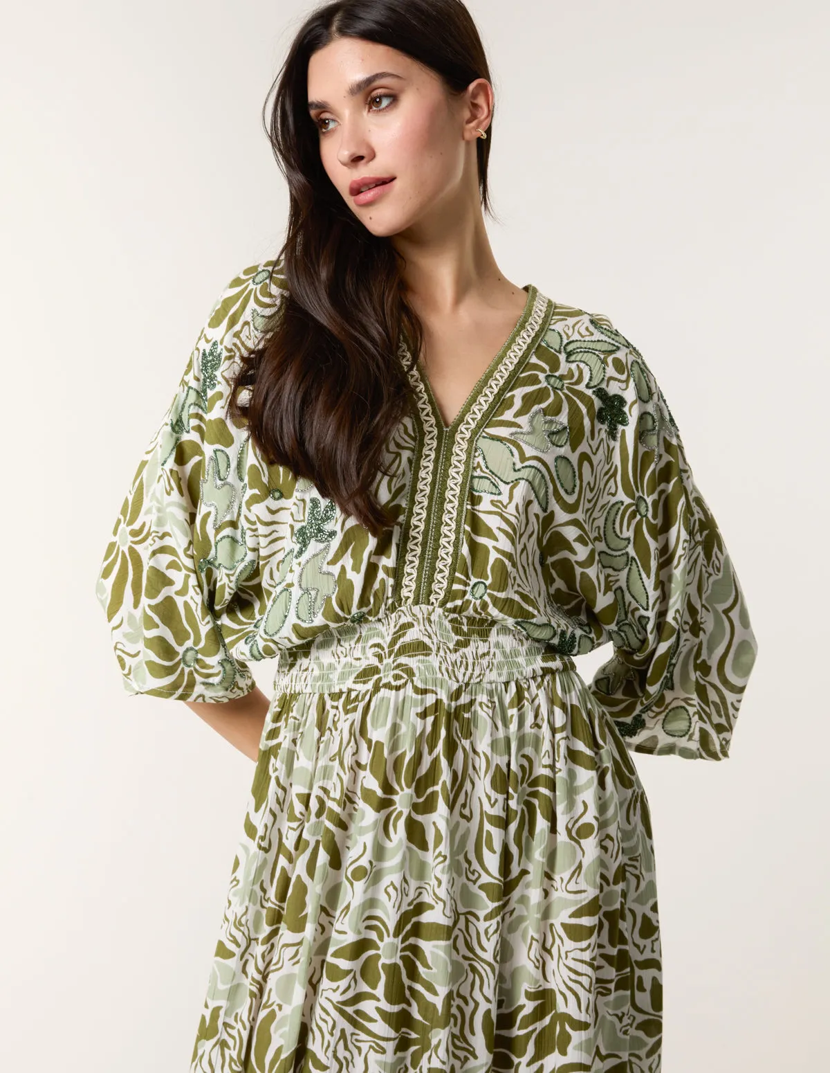 Embellished V Front & Back Maxi Dress sold by Blue Vanilla product image thumbnail 3