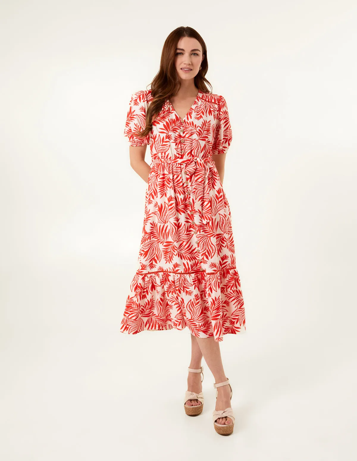 Coconut Button Front Belted Midi Shirt Dress sold by Blue Vanilla product image thumbnail 2