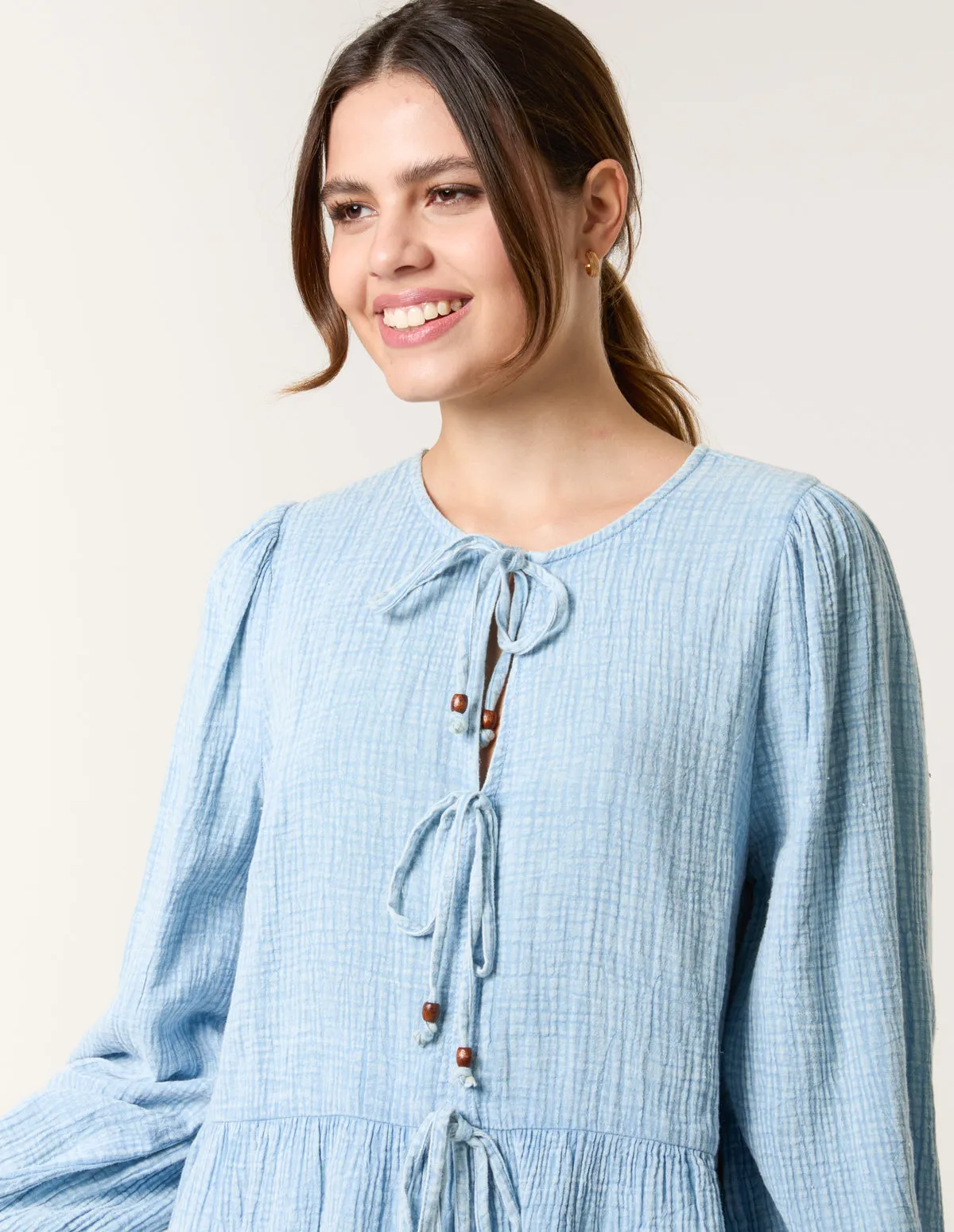 Washed Tie Front Top sold by Blue Vanilla product image thumbnail 2