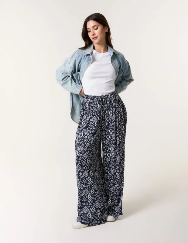 Printed Elastic Waist Trousers sold by Blue Vanilla