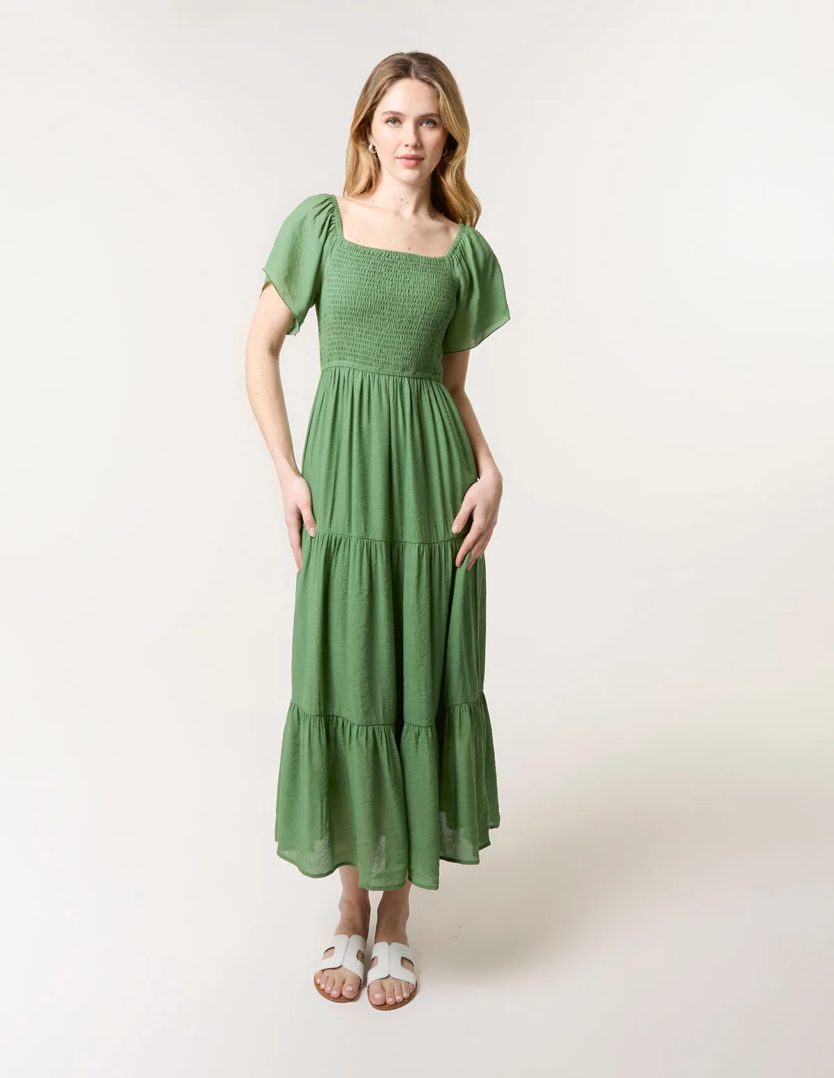 Flutter Sleeve Maxi Dress sold by Blue Vanilla product image thumbnail 3
