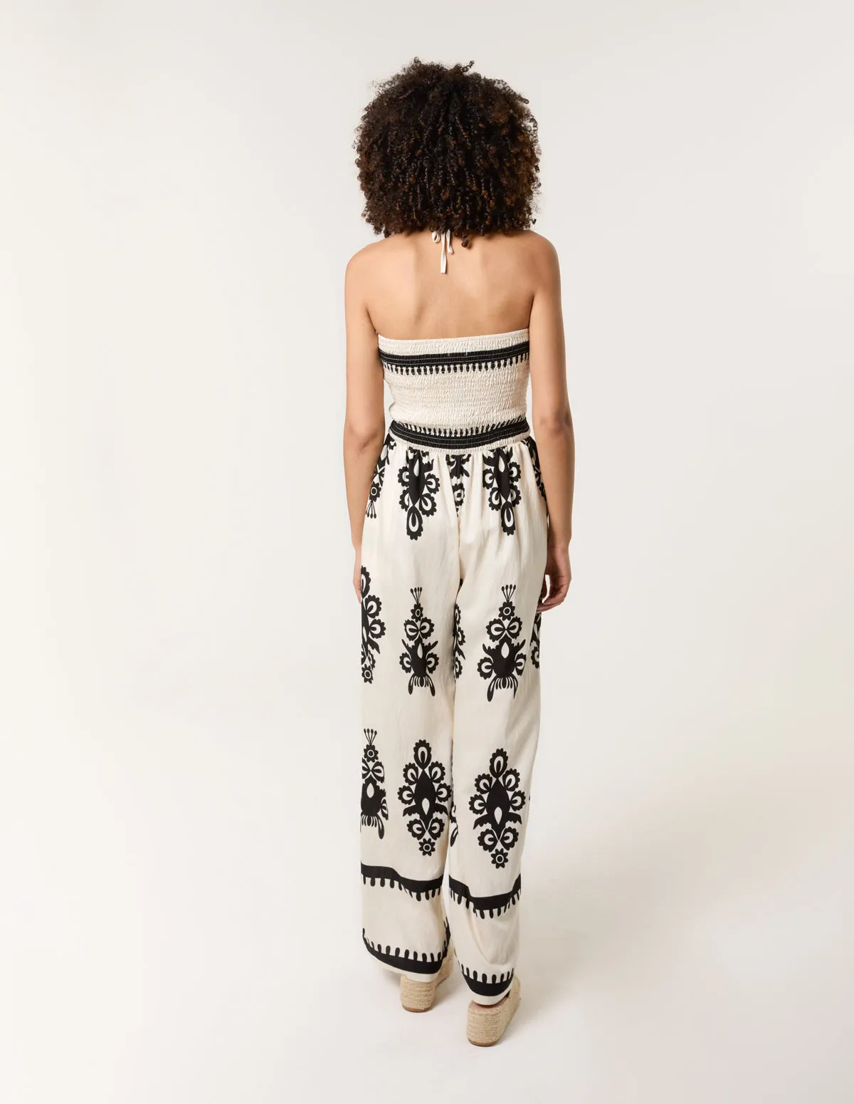 Halterneck Shirred Waist Jumpsuit sold by Blue Vanilla product image thumbnail 4