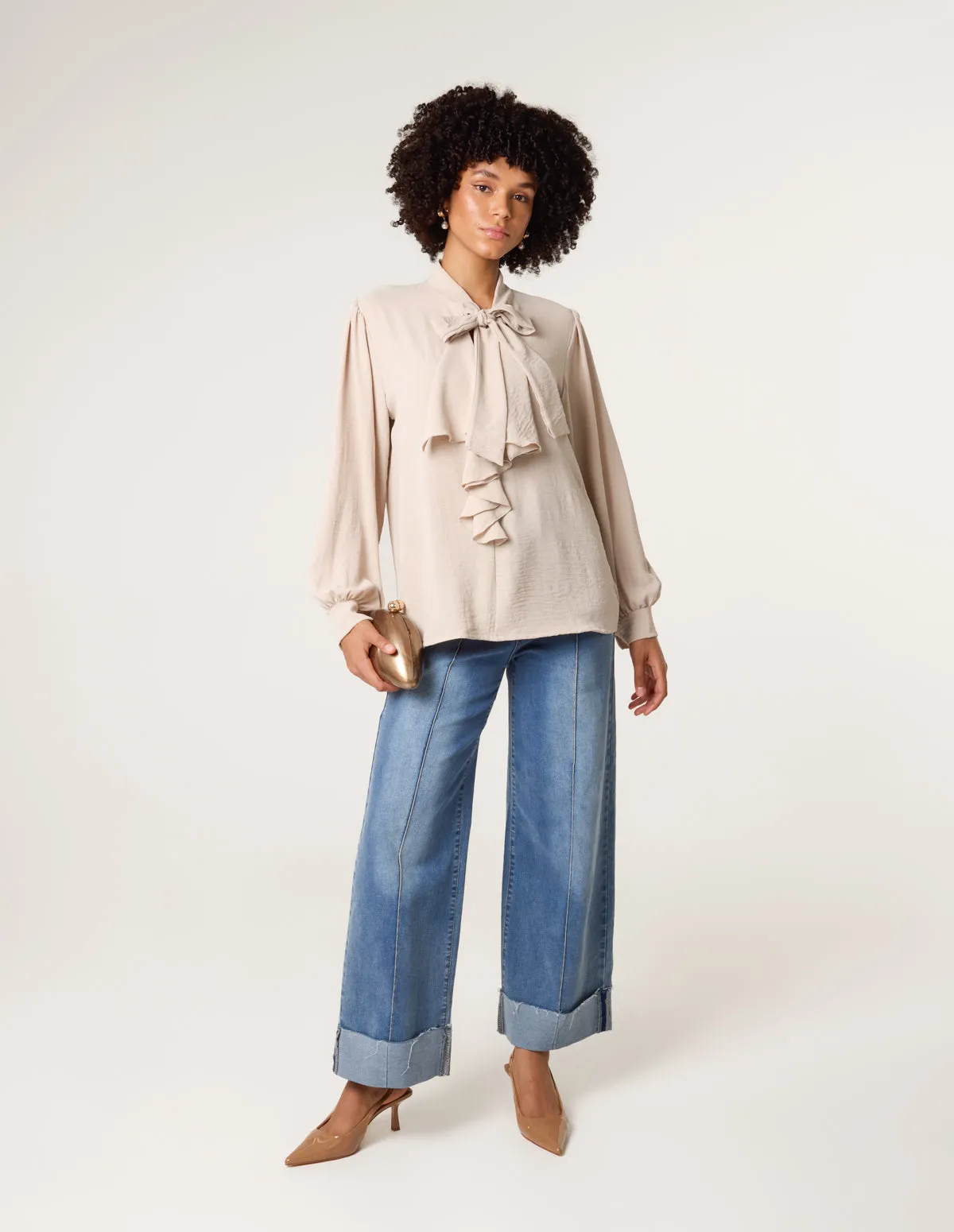 Ruffle Pussybow Blouse sold by Blue Vanilla product image thumbnail 3