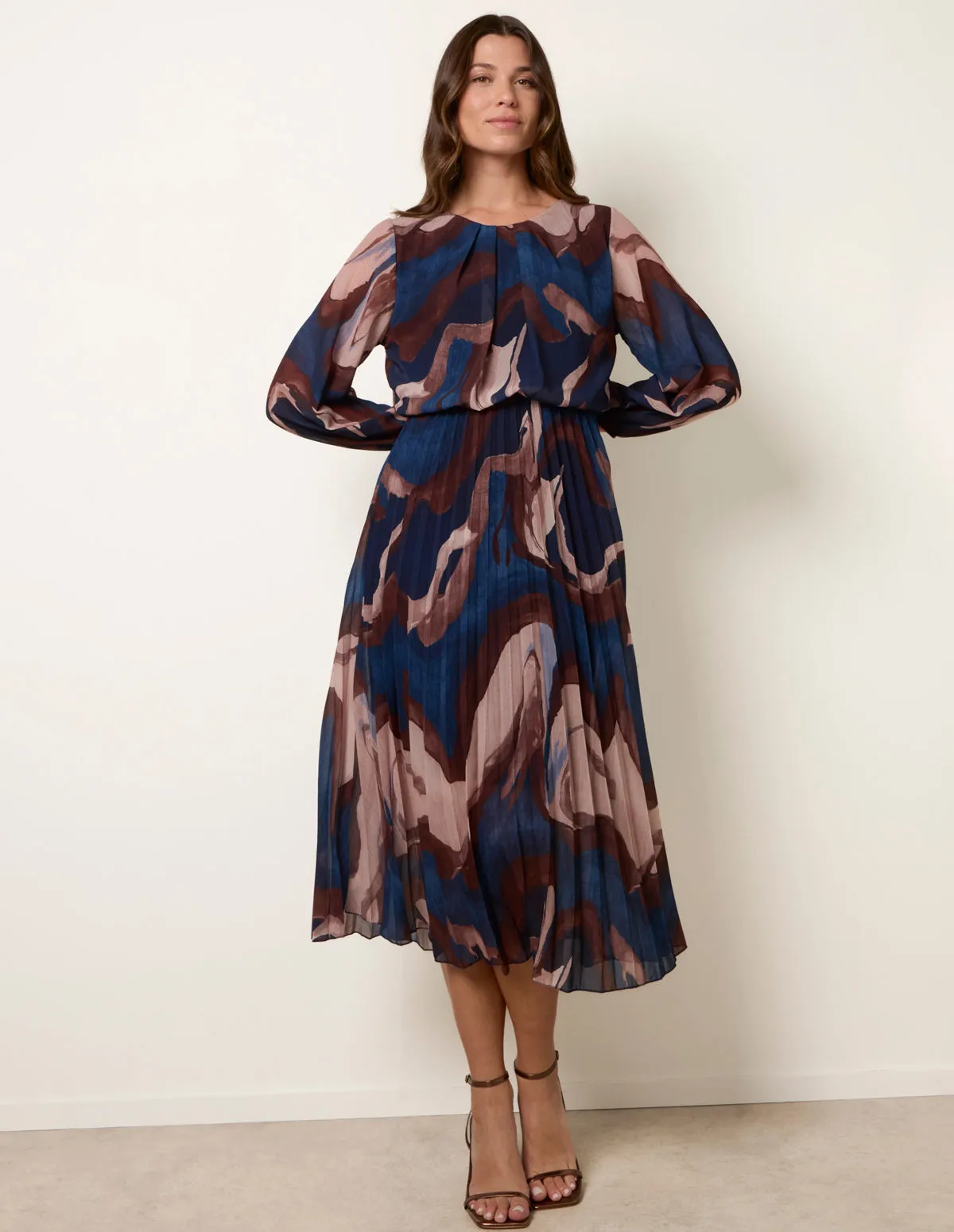 Marble Pleated Dress sold by Blue Vanilla product image thumbnail 2