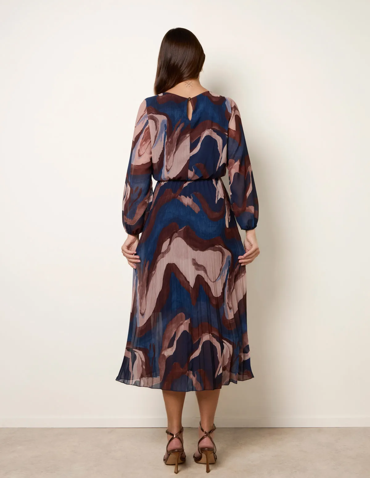 Marble Pleated Dress sold by Blue Vanilla product image thumbnail 4