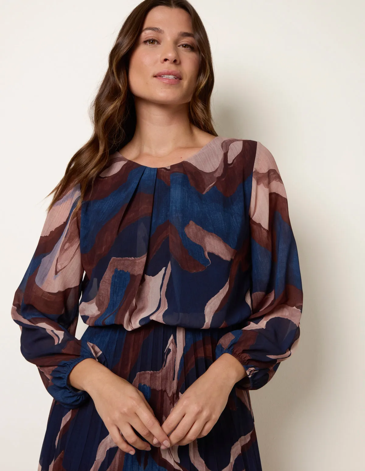 Marble Pleated Dress sold by Blue Vanilla product image thumbnail 3