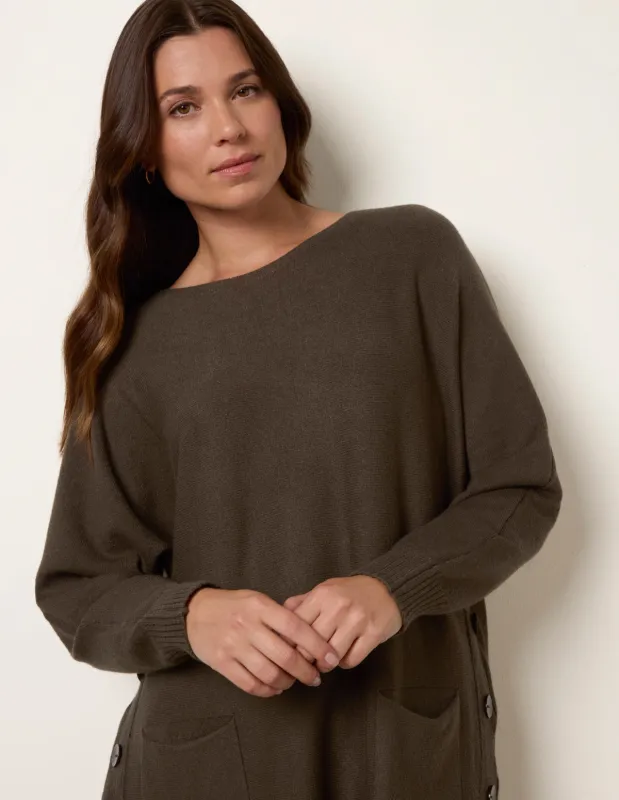 Pocket Slash Neck Jumper sold by Blue Vanilla