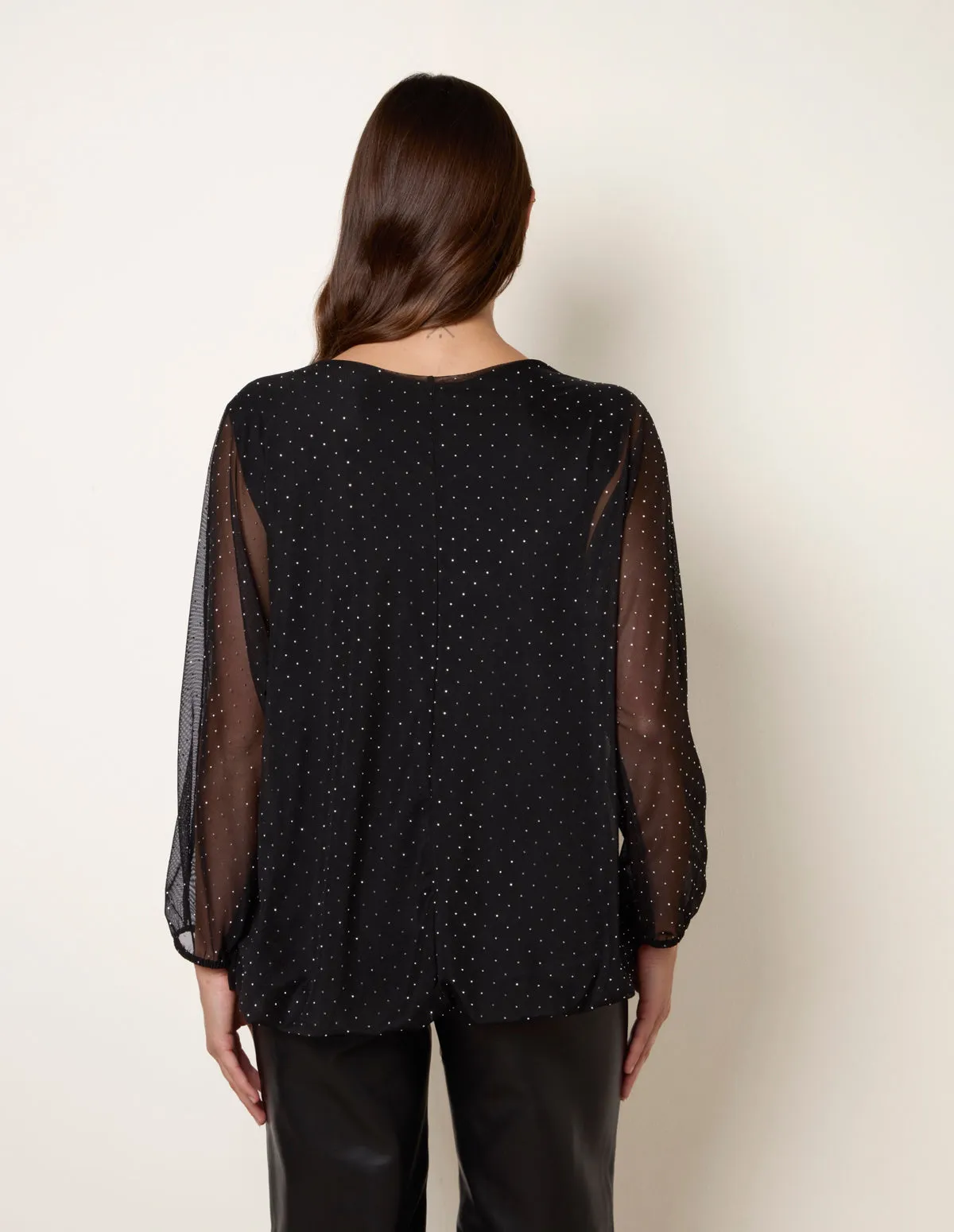 Diamante V Neck Batwing Blouse sold by Blue Vanilla product image thumbnail 4