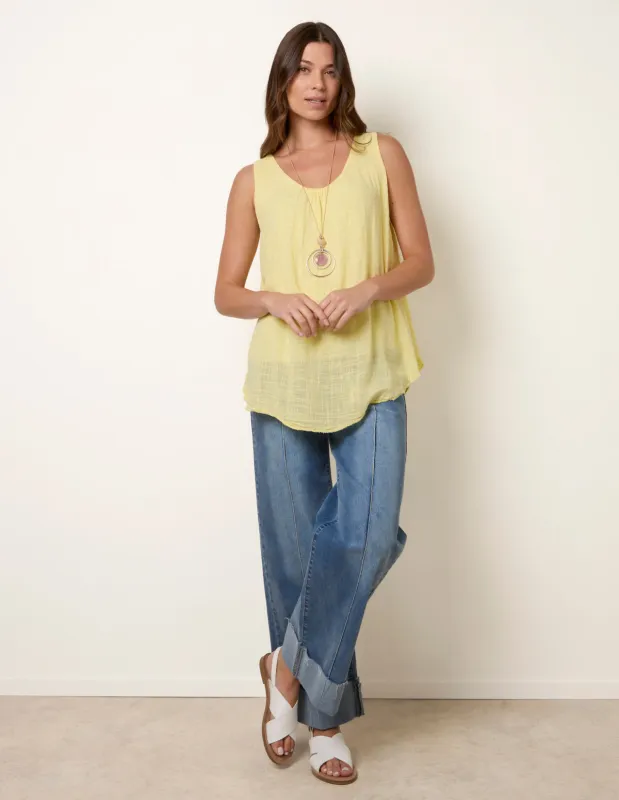 Double Layer Scoop Neck Vest sold by Blue Vanilla