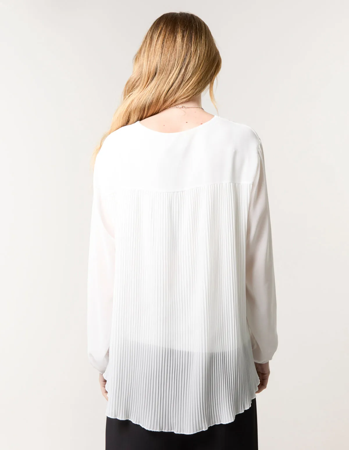 Chiffon V Neck Blouse sold by Blue Vanilla product image thumbnail 4