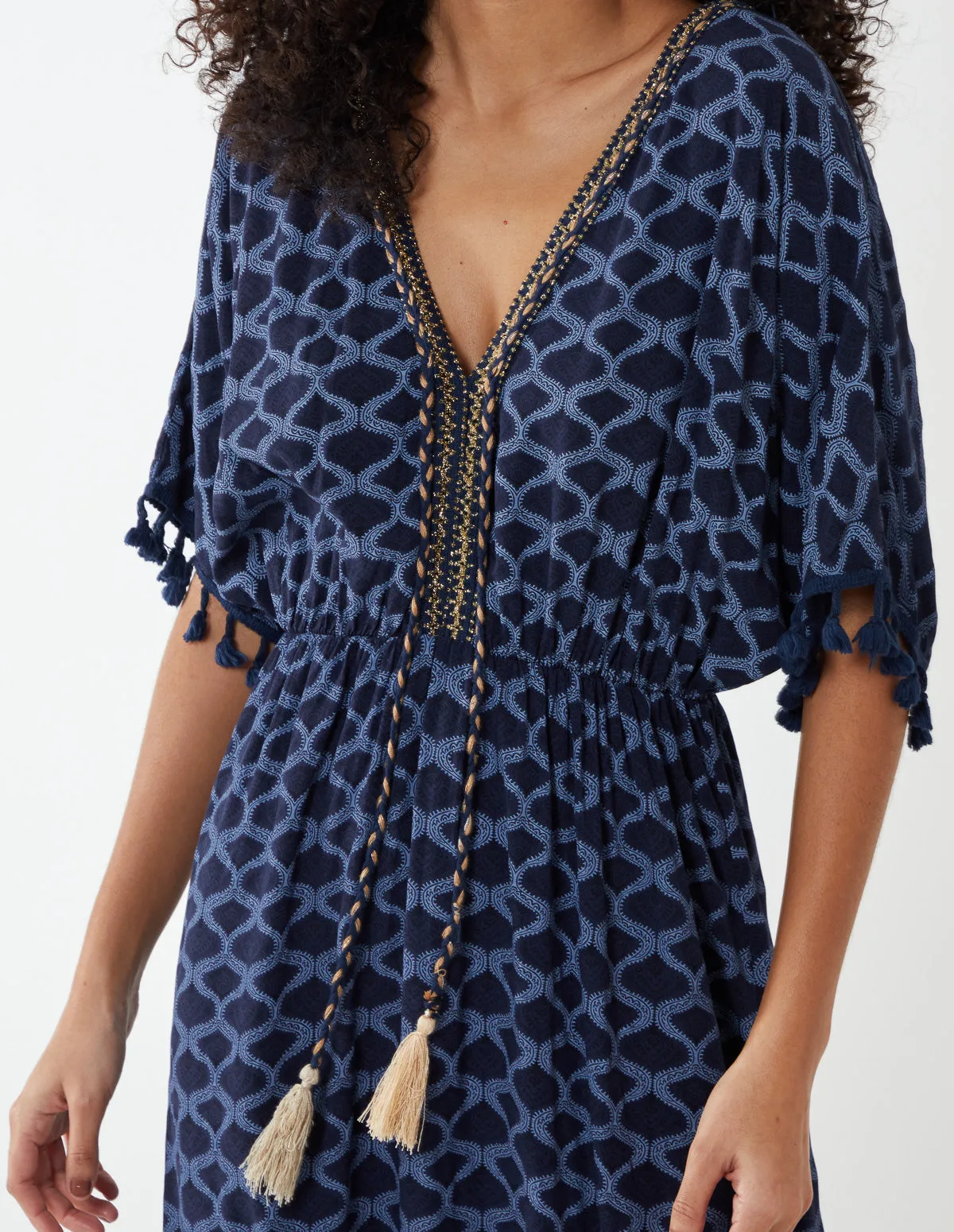 Tassel Detail Frill Hem Dress sold by Blue Vanilla product image thumbnail 2