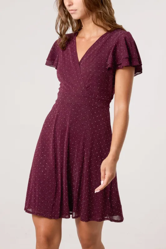 Rhinestone Diamante Wrap Dress sold by Blue Vanilla