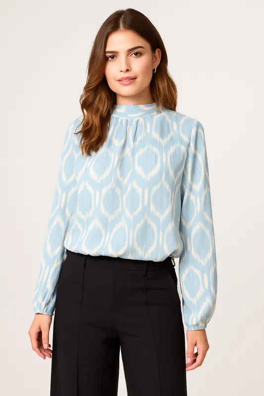 Octagon Metallic Blouse sold by Blue Vanilla