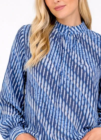 Printed High Neck Puffball Blouse sold by Blue Vanilla product image thumbnail 2