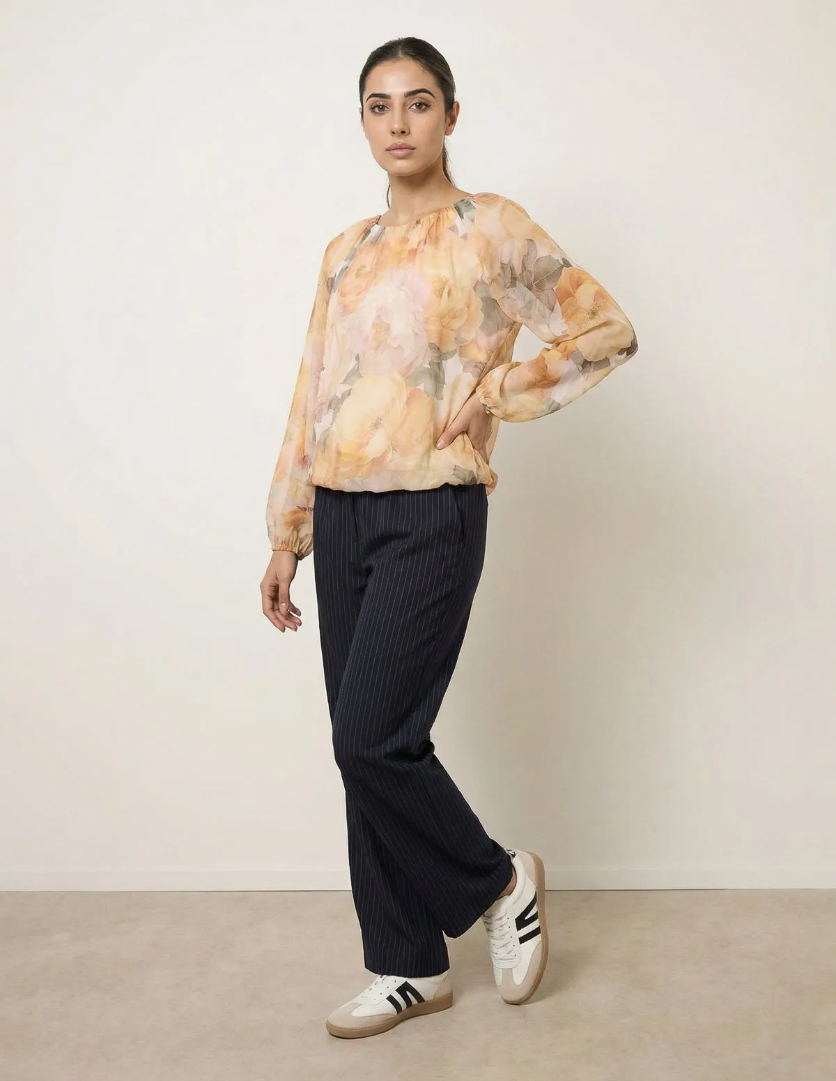 Floral Print Mesh Blouse sold by Blue Vanilla product image thumbnail 3