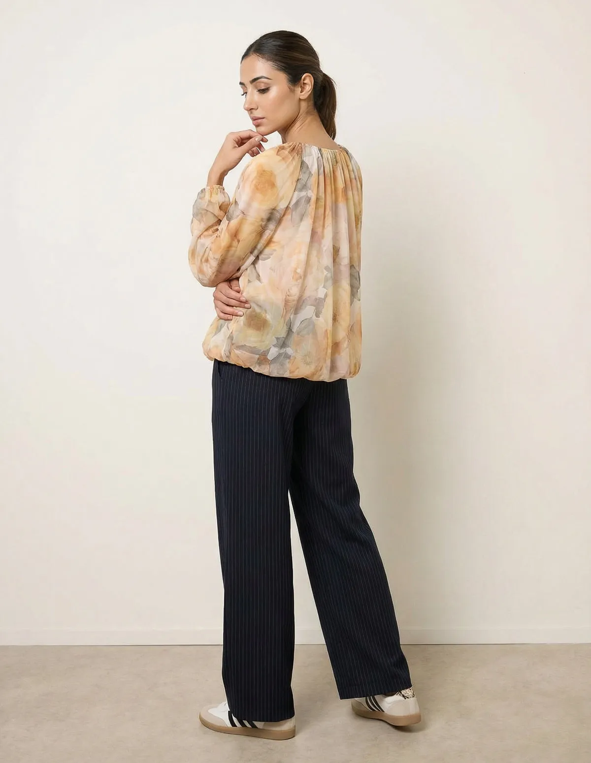 Floral Print Mesh Blouse sold by Blue Vanilla product image thumbnail 4