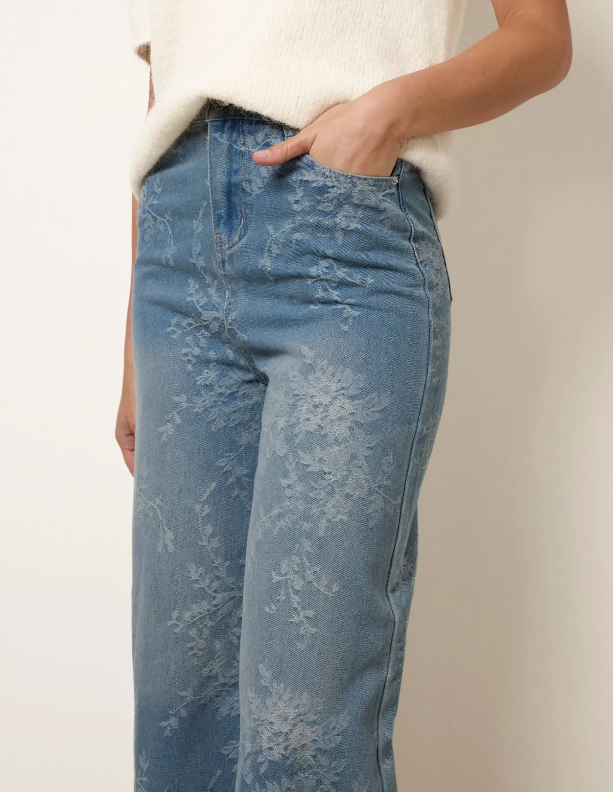 Floral Print Jeans sold by Blue Vanilla product image thumbnail 2