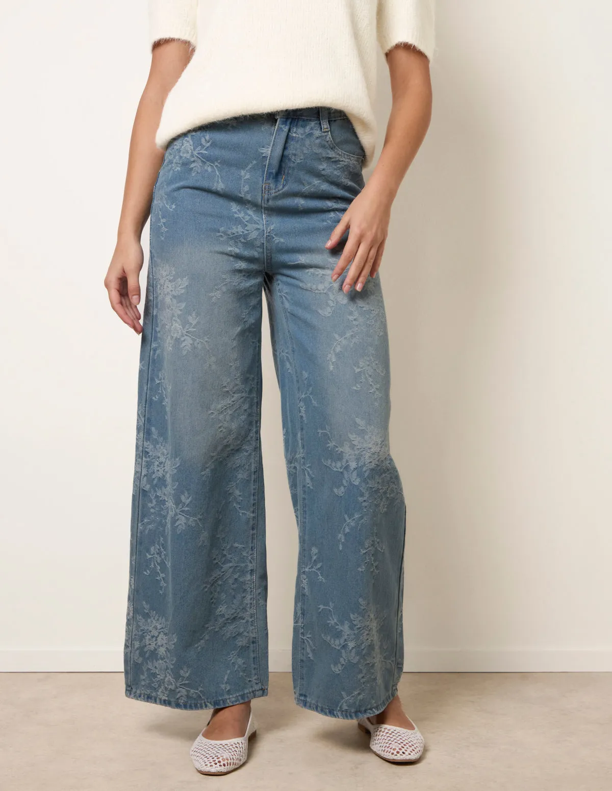 Floral Print Jeans sold by Blue Vanilla product image thumbnail 3