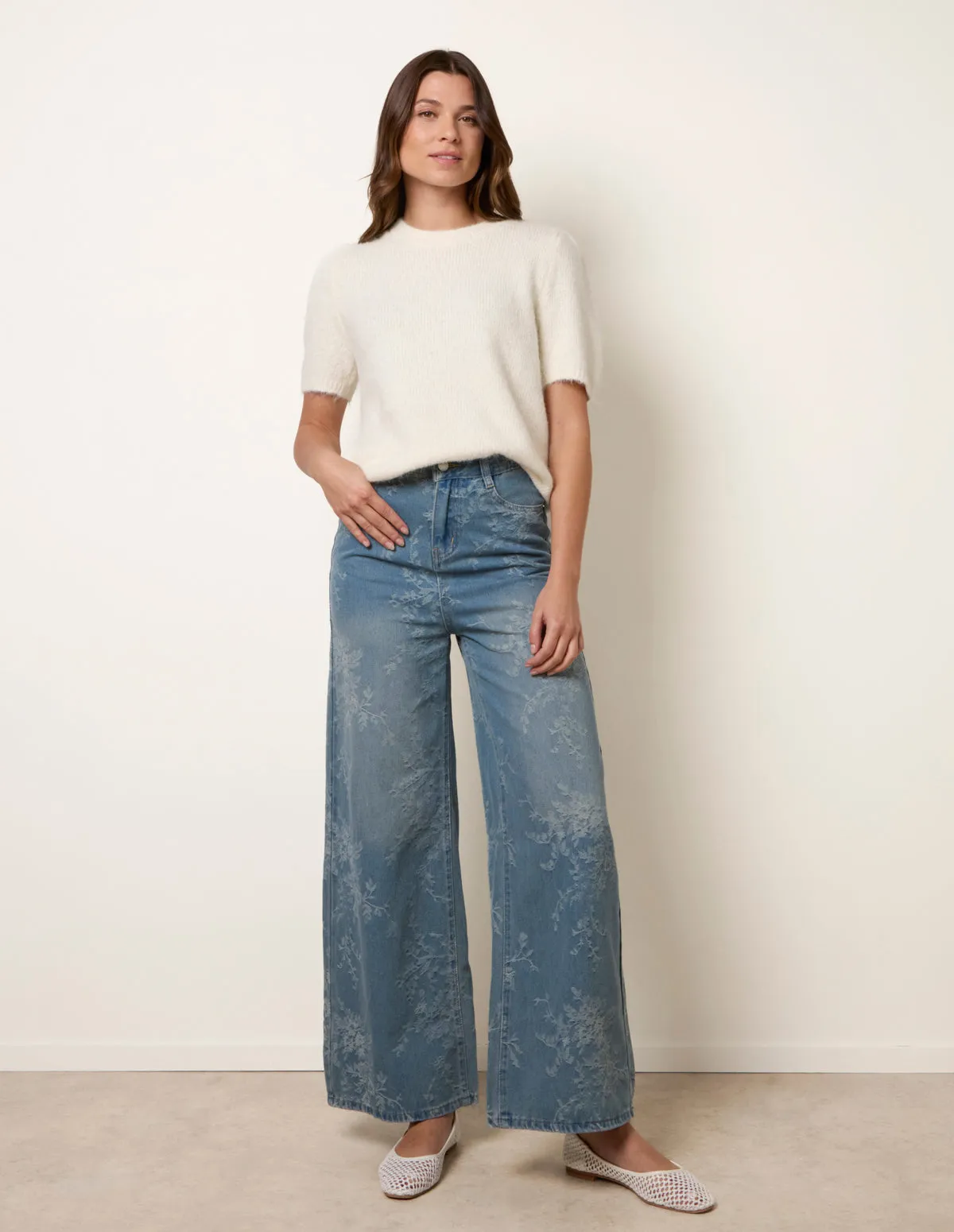 Floral Print Jeans sold by Blue Vanilla