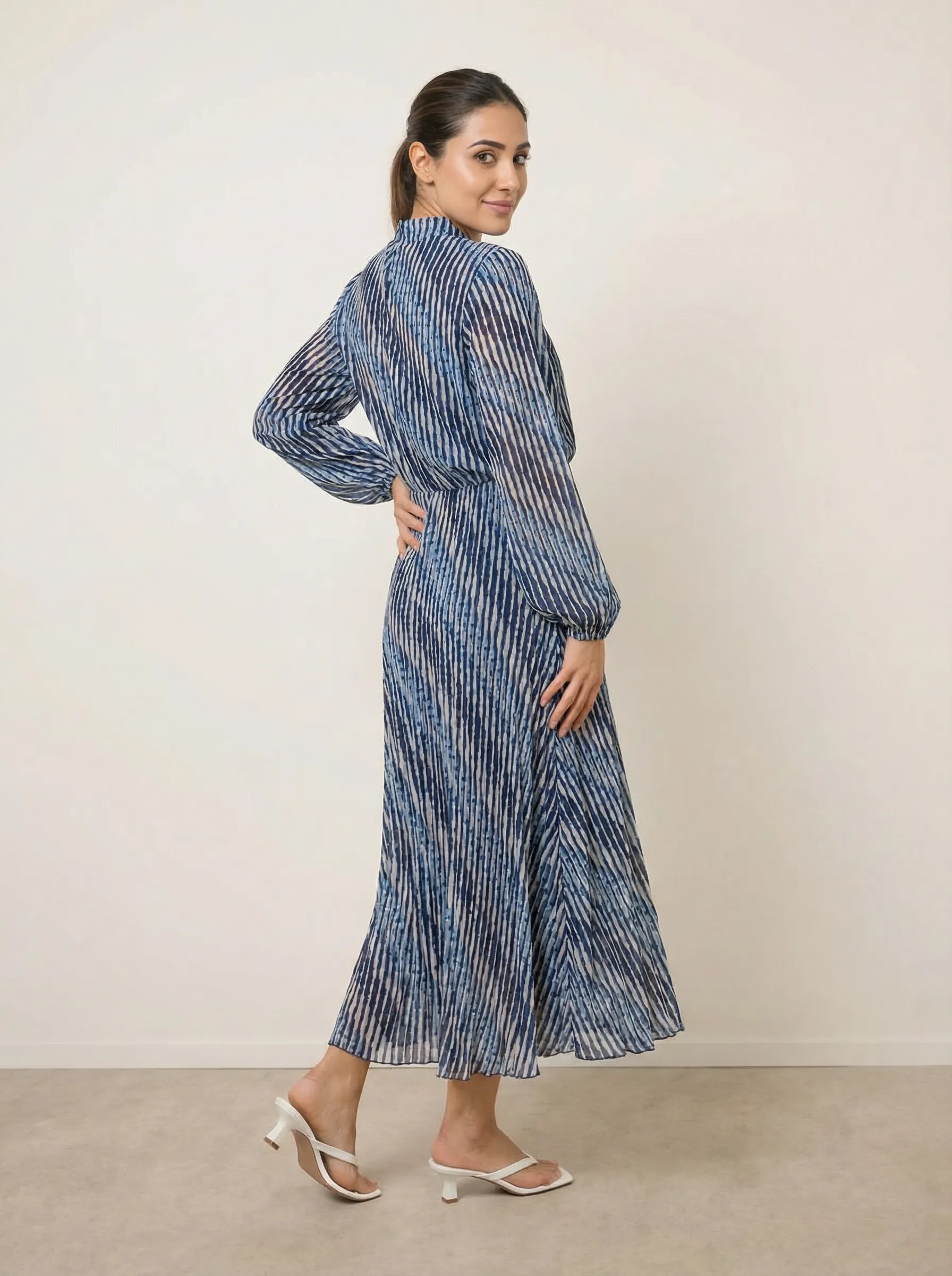 High Neck Bubble Print Dress sold by Blue Vanilla product image thumbnail 3