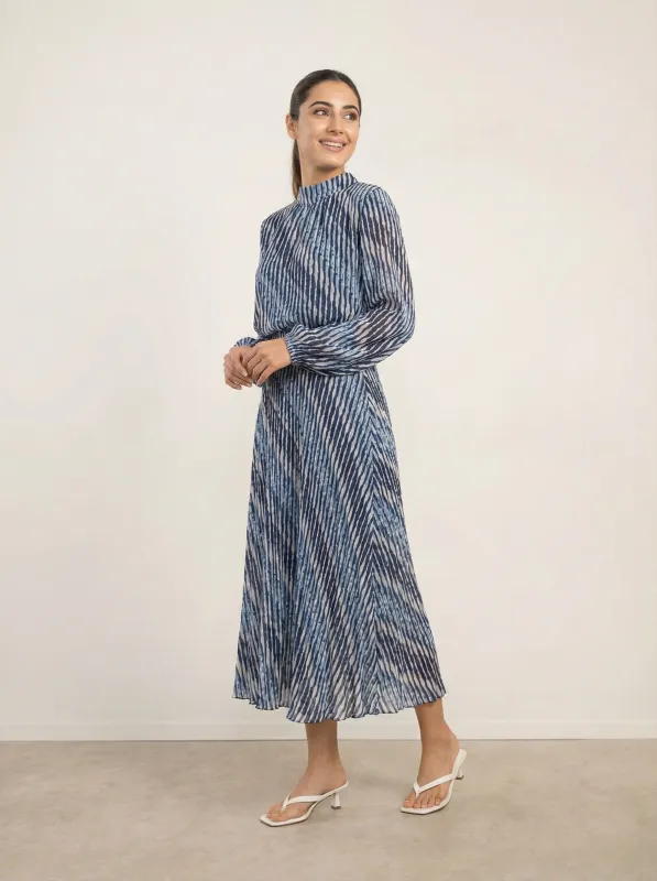 High Neck Bubble Print Dress sold by Blue Vanilla