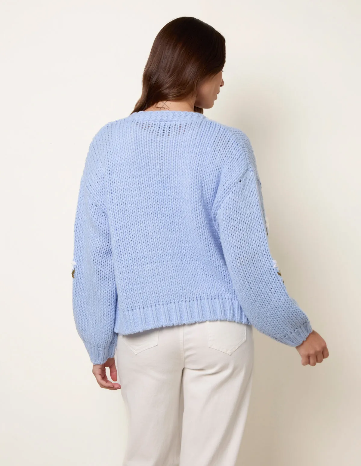 Flower Embroidery Detailed Cardigan sold by Blue Vanilla product image thumbnail 4