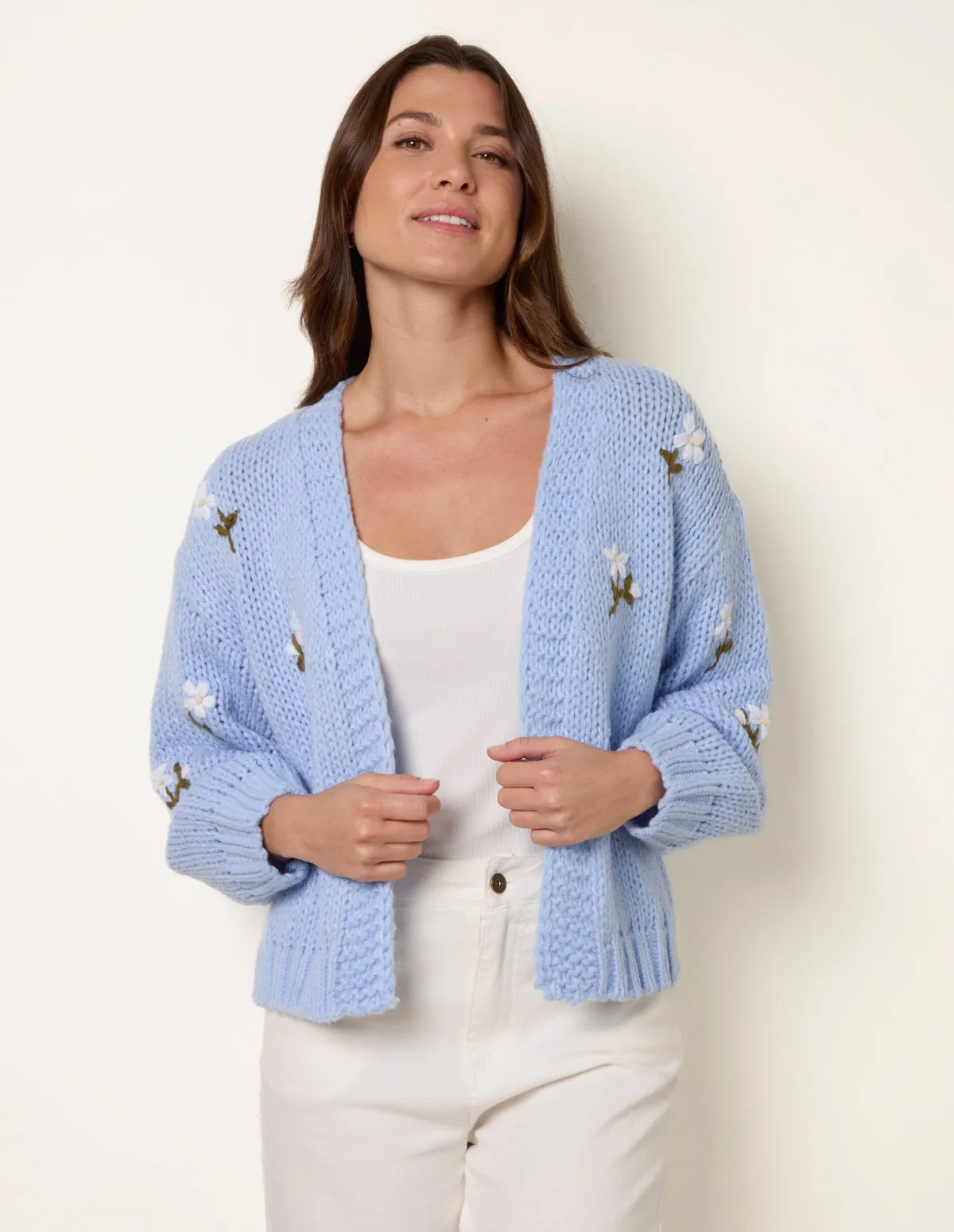 Flower Embroidery Detailed Cardigan sold by Blue Vanilla product image thumbnail 2
