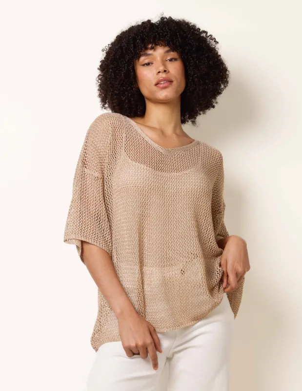 V Neck Crochet Top sold by Blue Vanilla