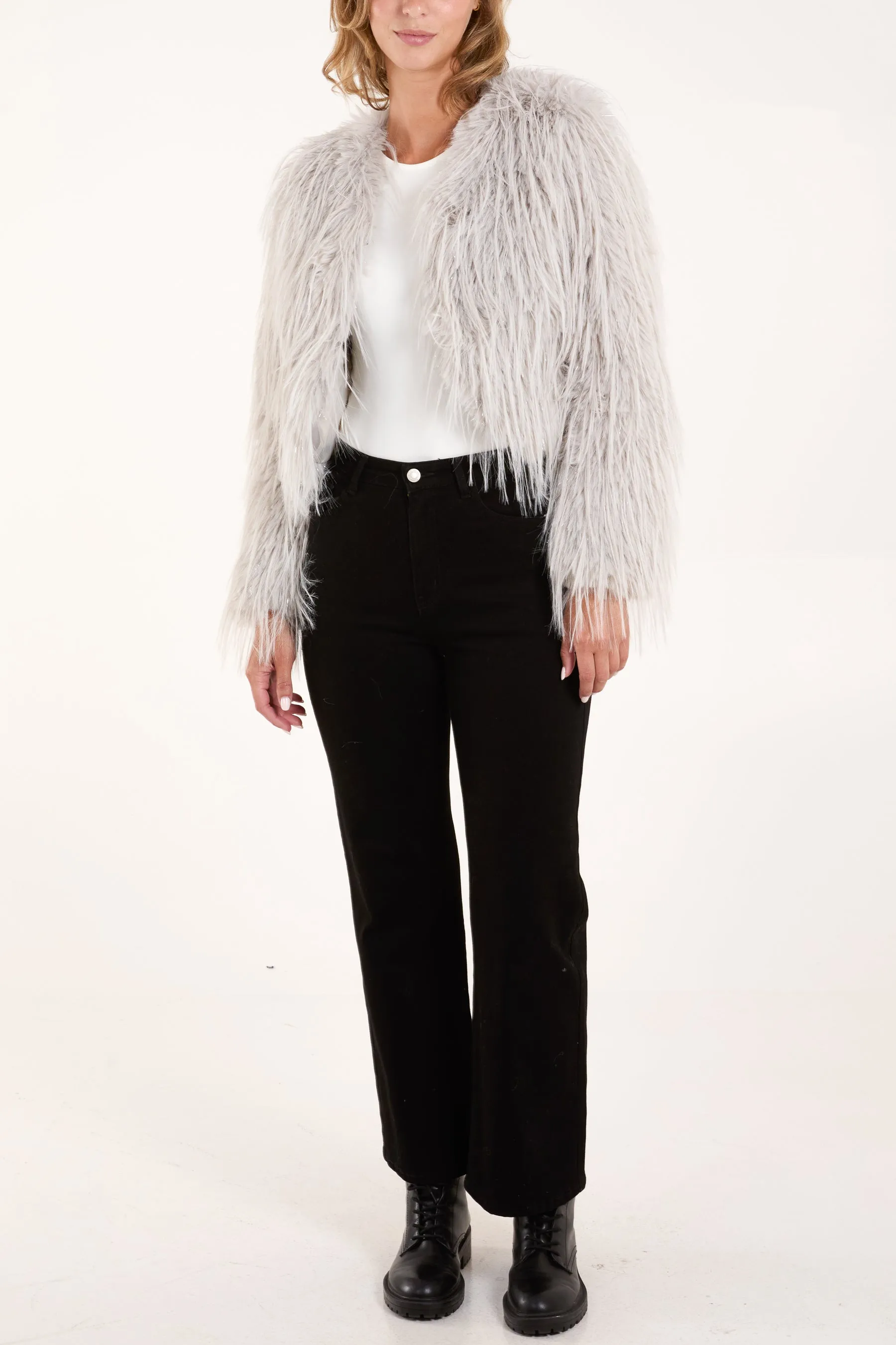 Crop Faux Fur Coat sold by Blue Vanilla product image thumbnail 3