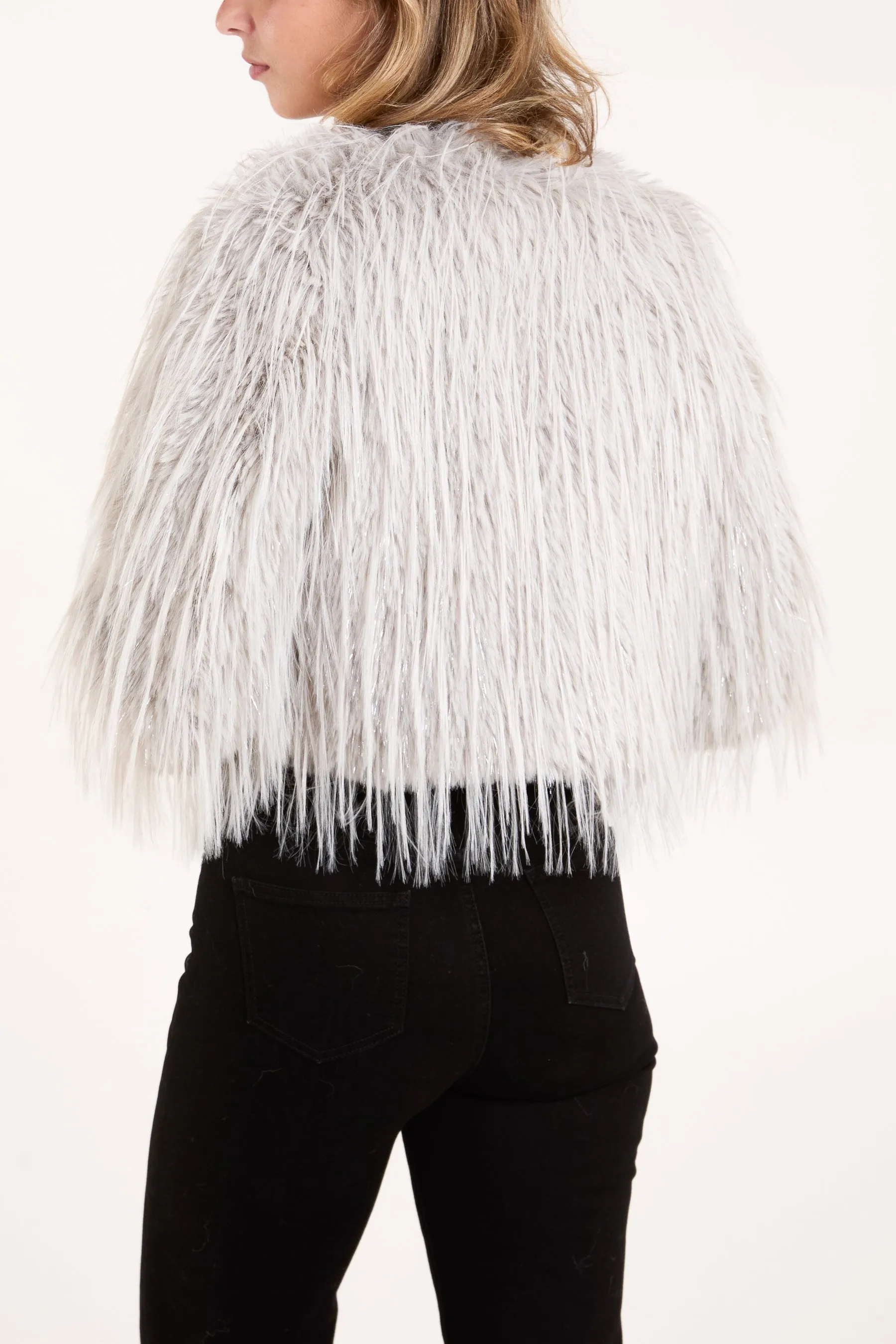 Crop Faux Fur Coat sold by Blue Vanilla product image thumbnail 4