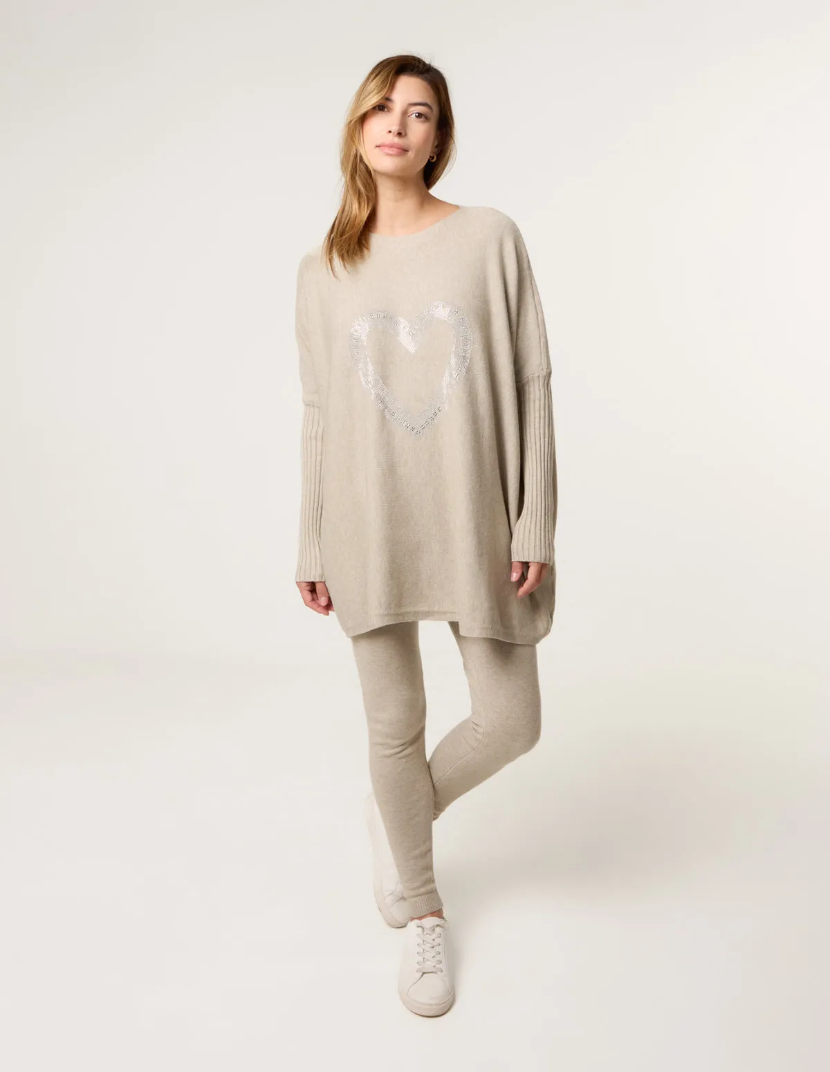 Heart Diamante Oversized Jumper sold by Blue Vanilla product image thumbnail 2