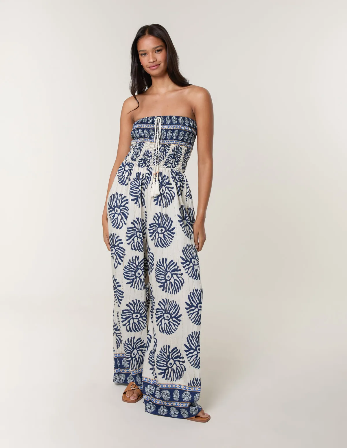 Strapless Elasticated Printed Jumpsuit sold by Blue Vanilla product image thumbnail 3