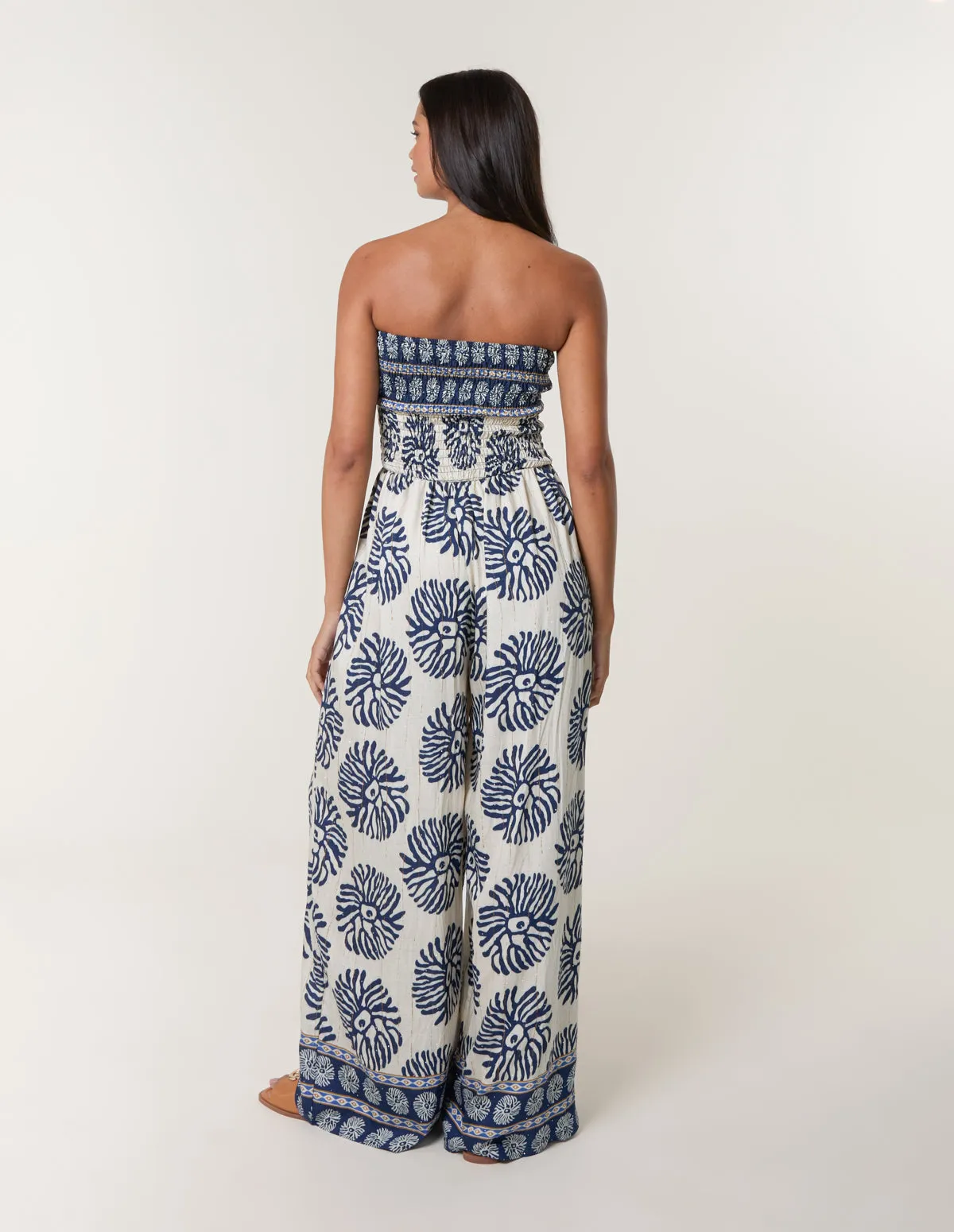 Strapless Elasticated Printed Jumpsuit sold by Blue Vanilla product image thumbnail 4