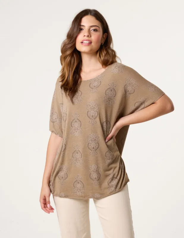 Batik Print Top sold by Blue Vanilla