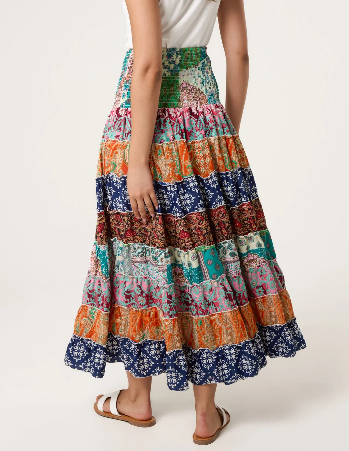 Multi Print Midi Skirt sold by Blue Vanilla product image thumbnail 4