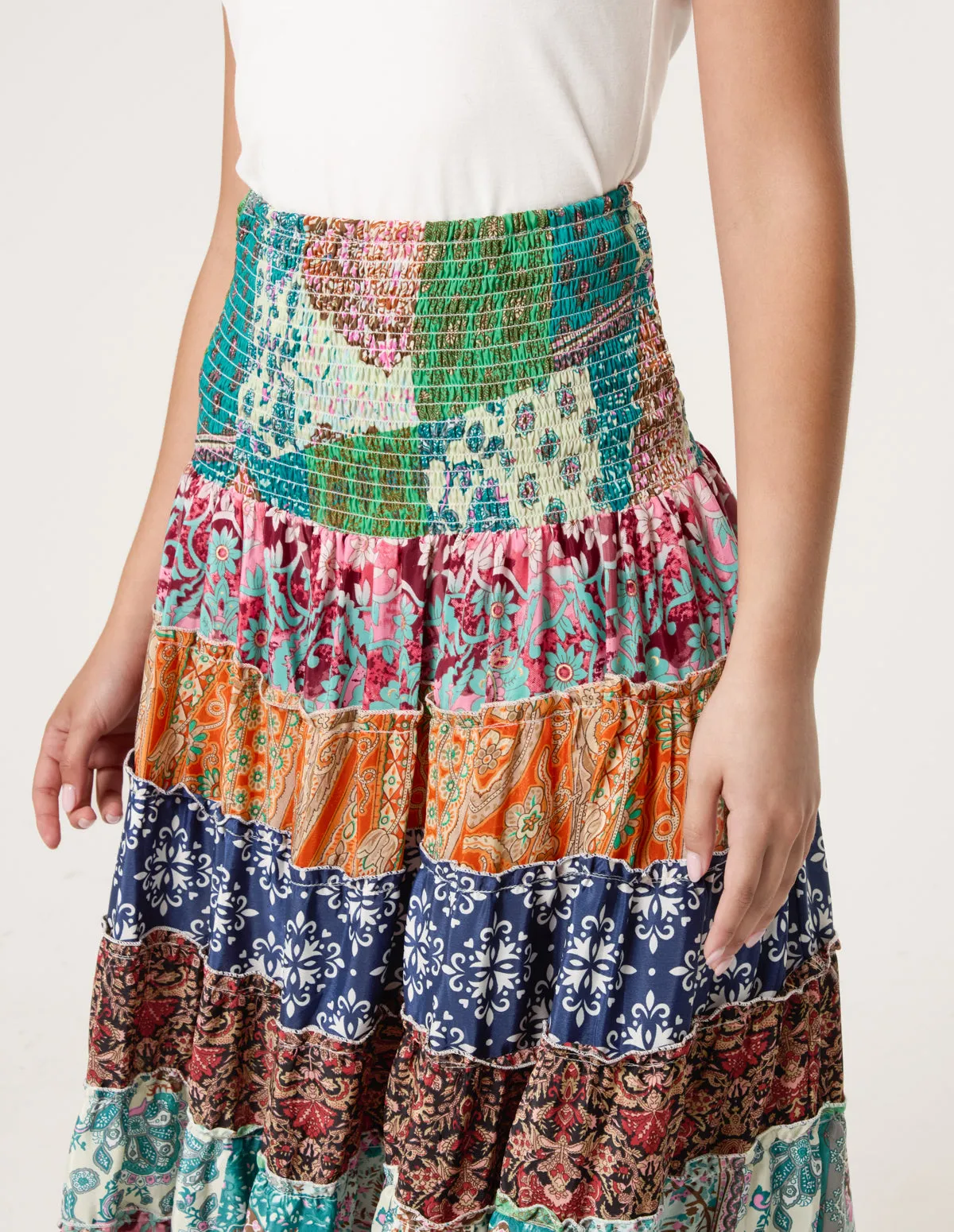 Multi Print Midi Skirt sold by Blue Vanilla product image thumbnail 3