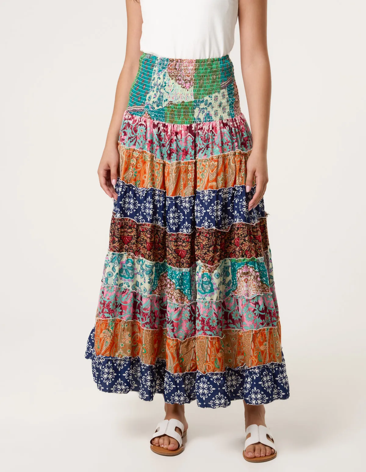 Multi Print Midi Skirt sold by Blue Vanilla product image thumbnail 2