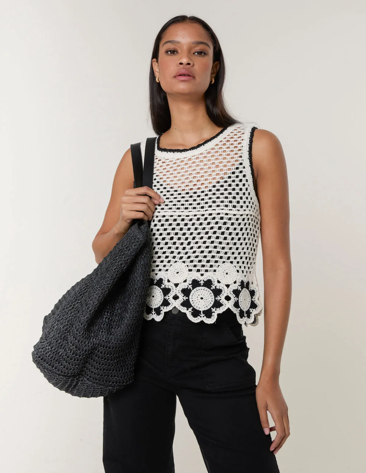 Flower Crochet Sleeveless Top sold by Blue Vanilla product image thumbnail 4