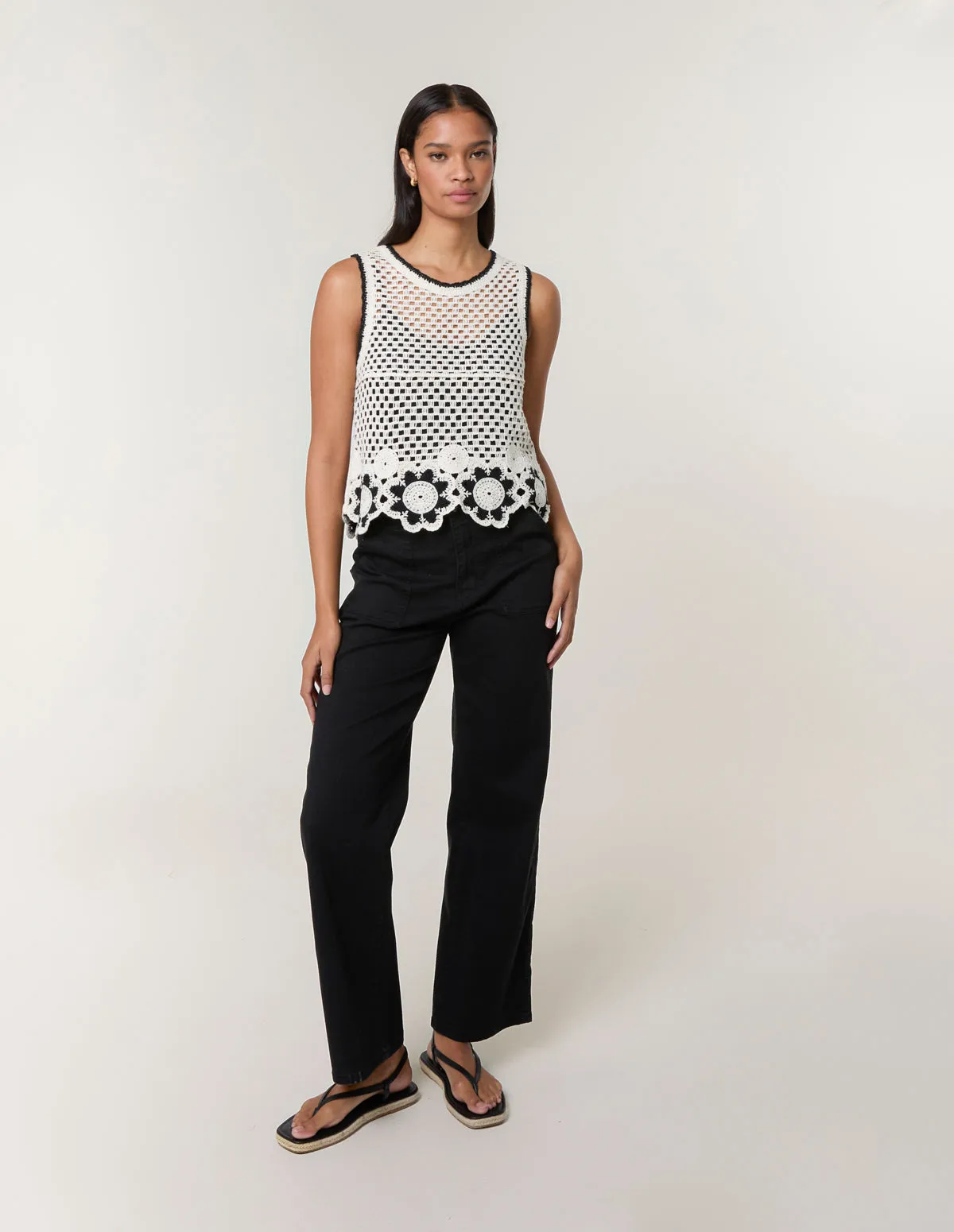 Flower Crochet Sleeveless Top sold by Blue Vanilla product image thumbnail 5