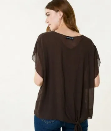 Chiffon Tie Knot Plain Top sold by Blue Vanilla product image thumbnail 2