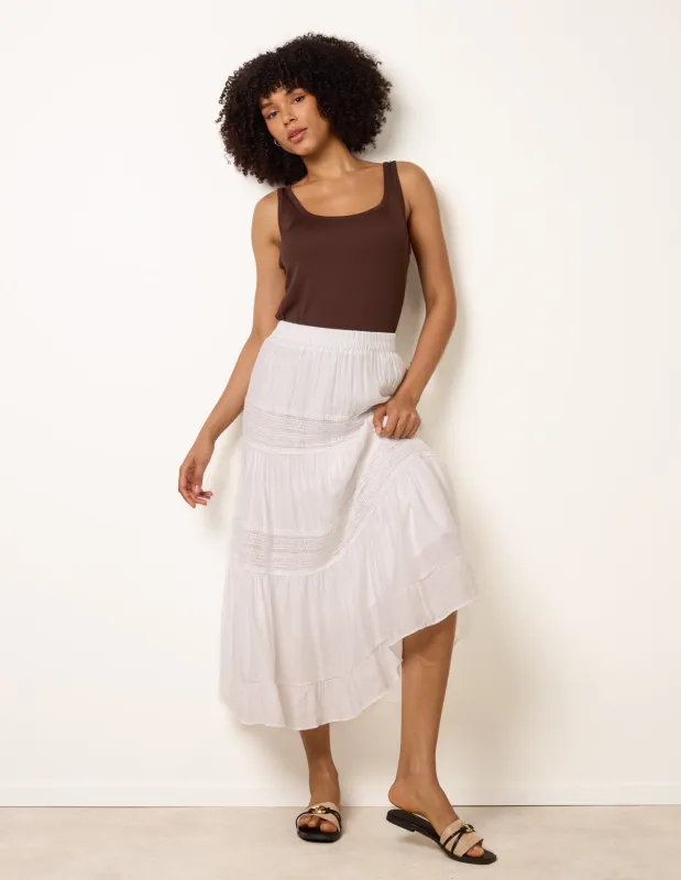 Tiered Maxi Skirt made by Blue Vanilla