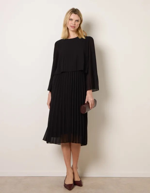 Chiffon Pleated Dress made by Blue Vanilla
