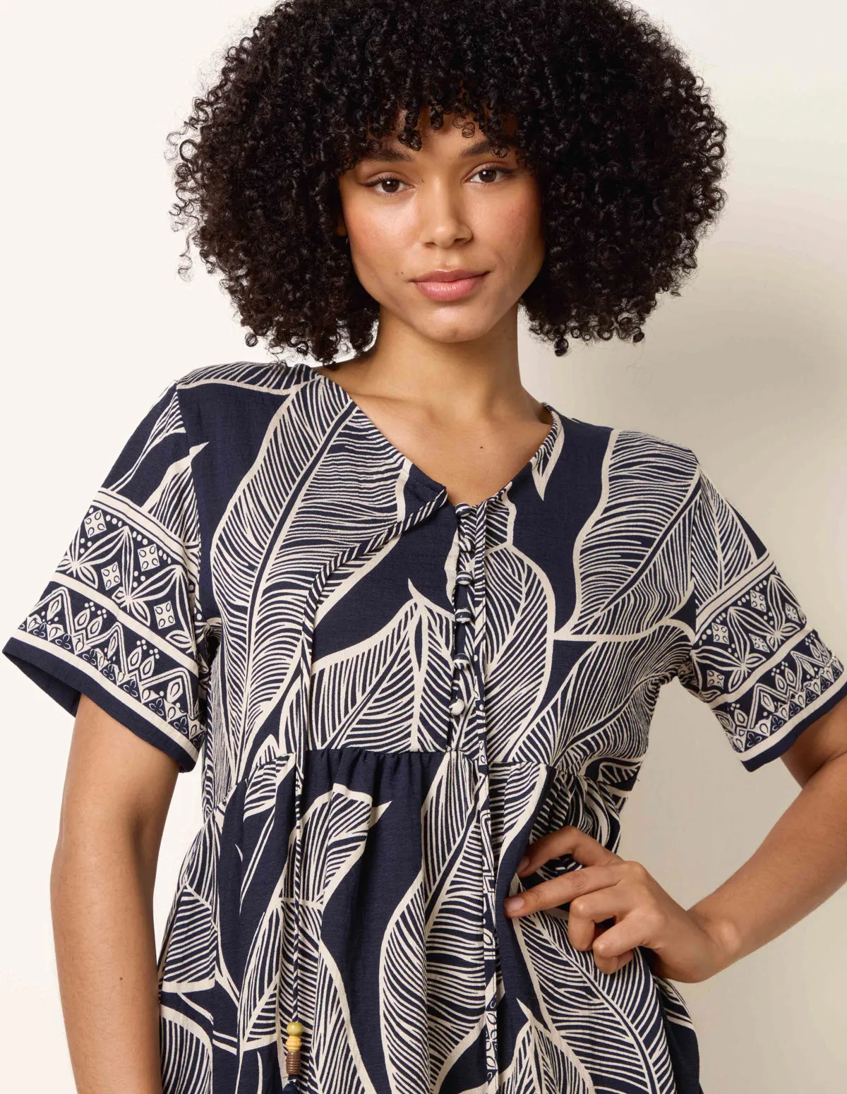 Dress With Tropical Leaf Print sold by Blue Vanilla product image thumbnail 3