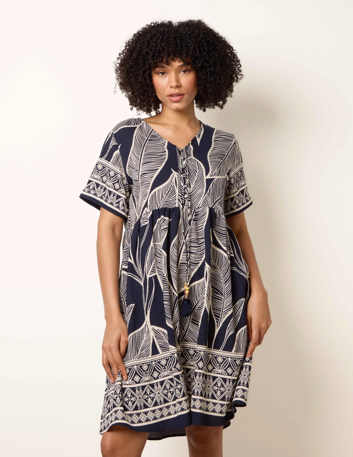 Dress With Tropical Leaf Print sold by Blue Vanilla product image thumbnail 2