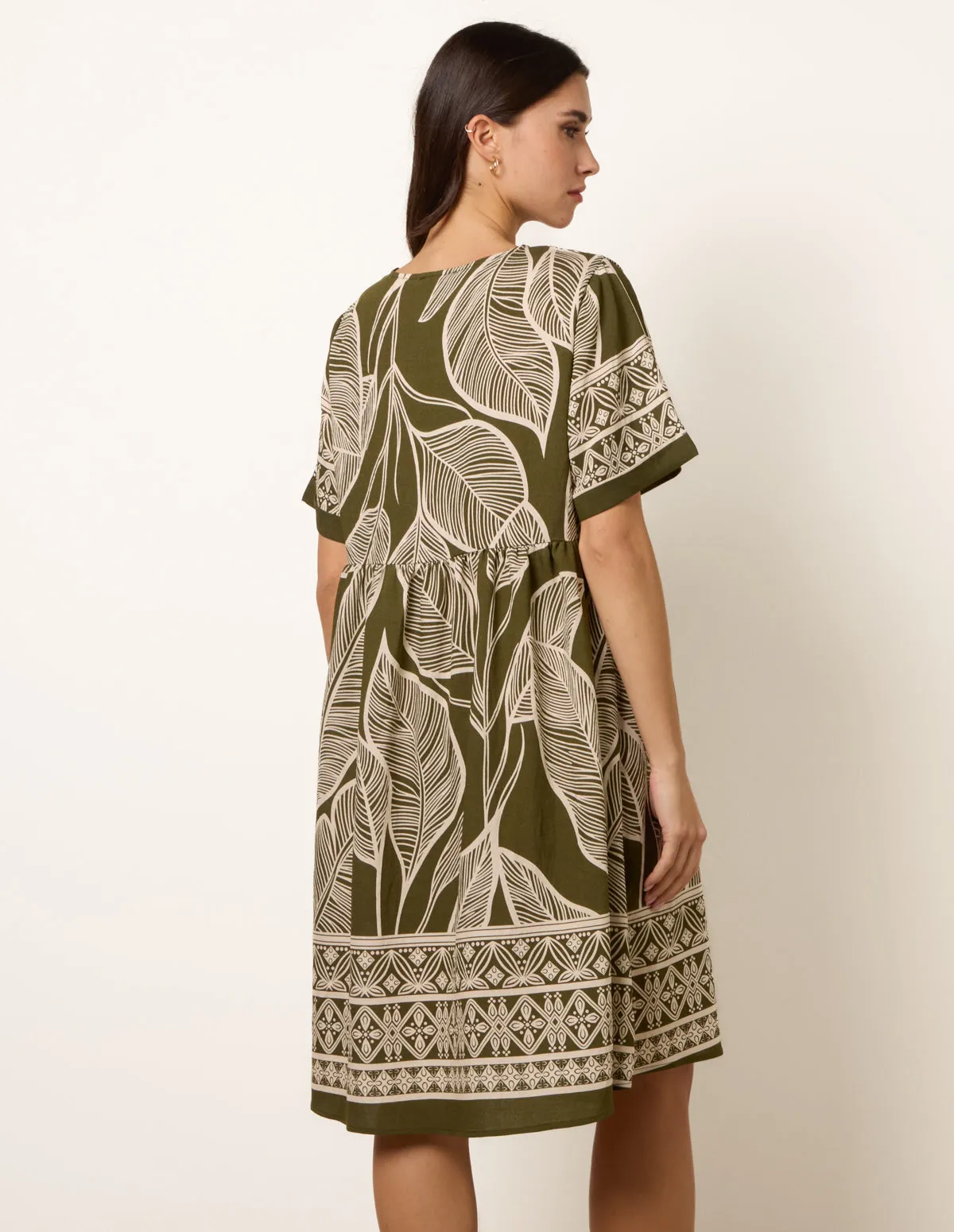 Dress With Tropical Leaf Print sold by Blue Vanilla product image thumbnail 4