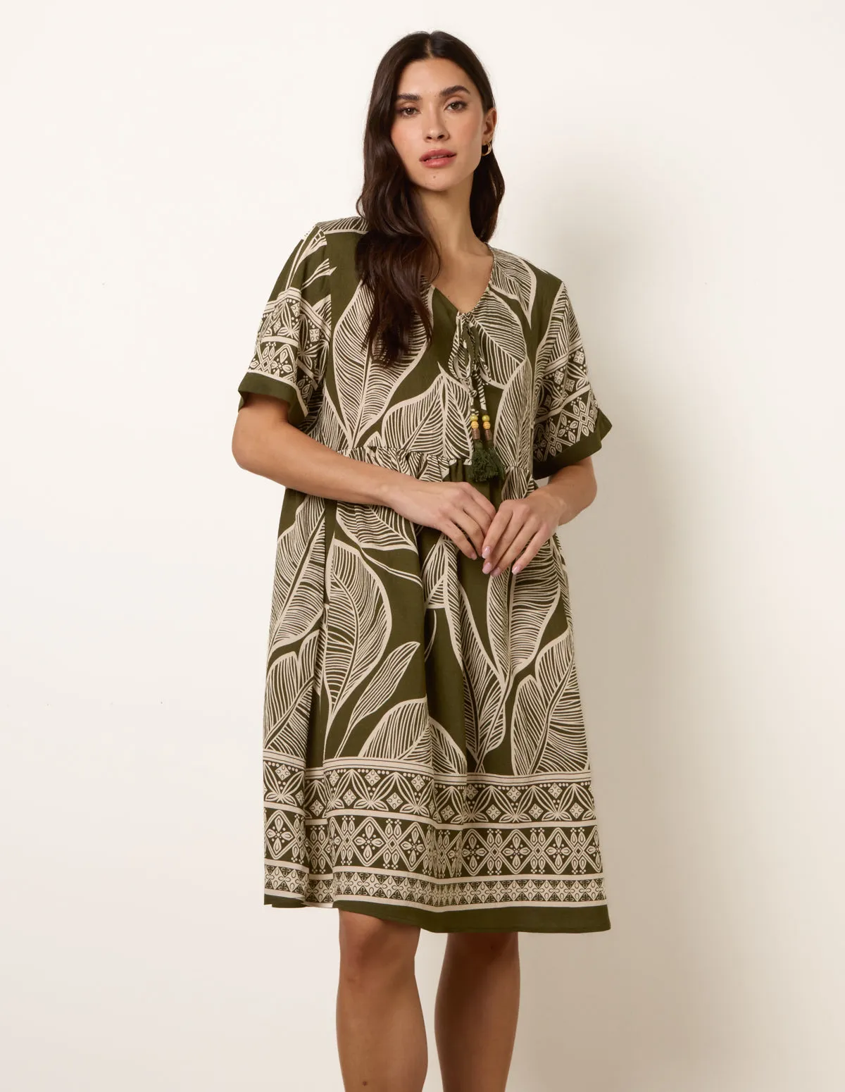 Dress With Tropical Leaf Print sold by Blue Vanilla product image thumbnail 2